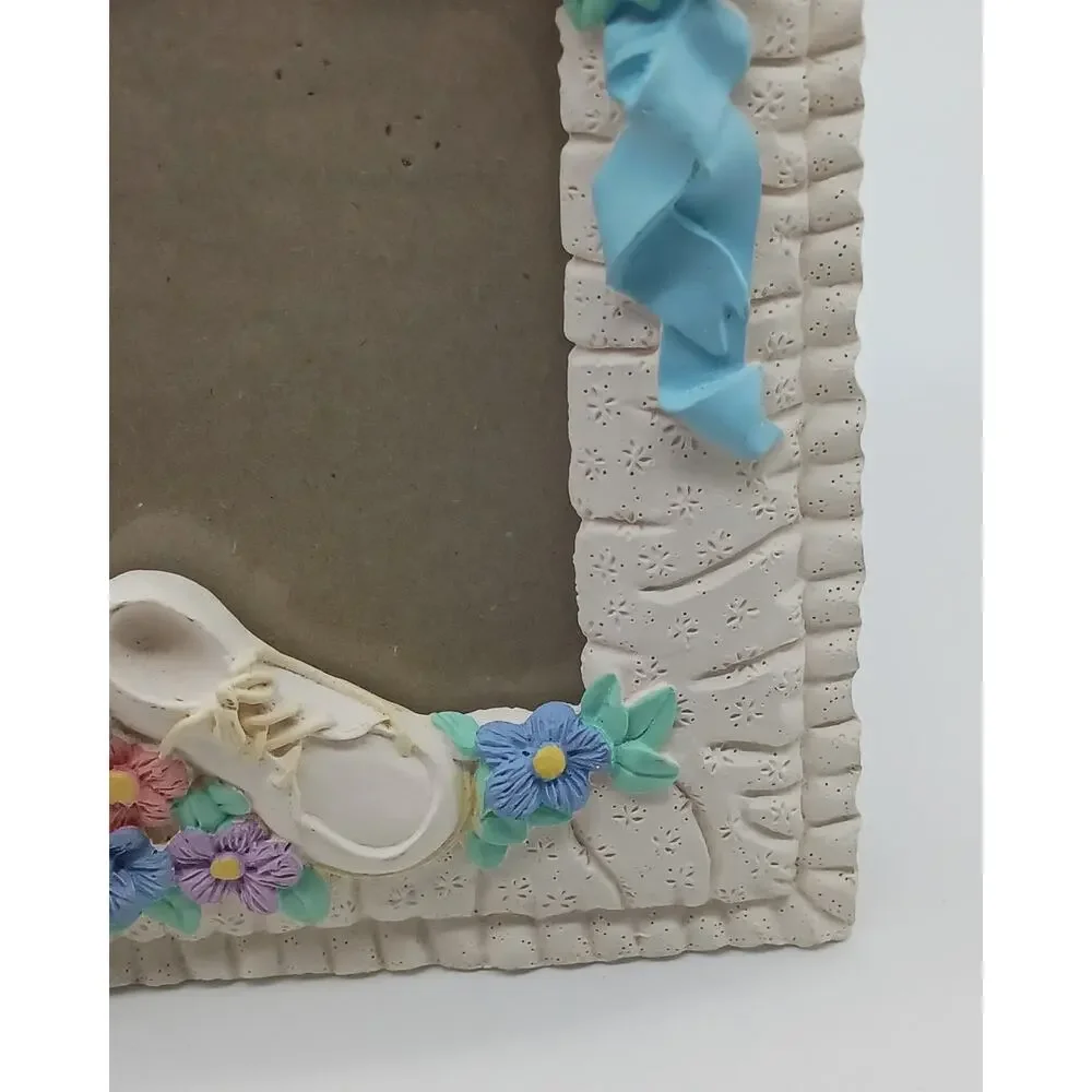 Vintage Infant Baby Picture Frame Shoes Design West 3D First Memories 900 135